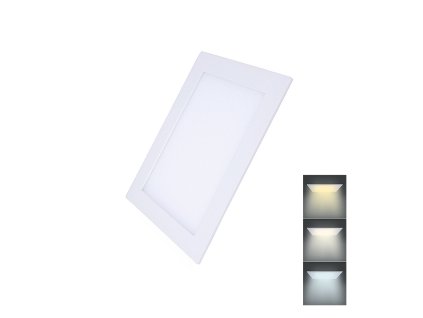 Solight LED mini panel CCT, podhledový, 12W, 900lm, 3000K, 4000K, 6000K, čtvercový (Stupeň krytí (IP) IP20, Barevná teplota (К) 3000-6000 K)
