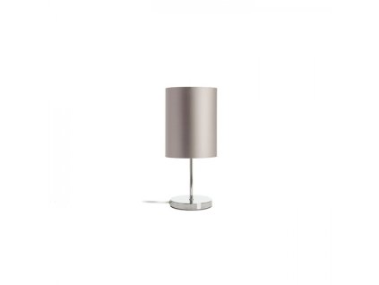 RENDL R14057 NYC/RON stolní lampa, dekorativní Monaco holubí šeď/stříbrné PVC/chrom (Barva / Materiál Monaco holubí šeď, stříbrné PVC, chrom)