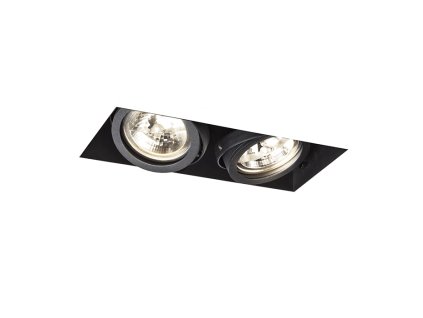 Zápustné svítidlo ELECTRA II bezrámečkové, černé, G53, 2×15W, 12V (Barva Černá)