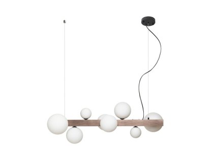RENDL KASSANDRA závěsná opálové sklo/česaný bronz 230V G9 8x6W (Barva / Materiál opálové sklo, česaný bronz)