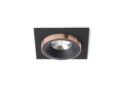 RENDL SHARM SQ I zápustná černá/černá měď 230V LED 10W 24° 3000K (Barva / Materiál měď)