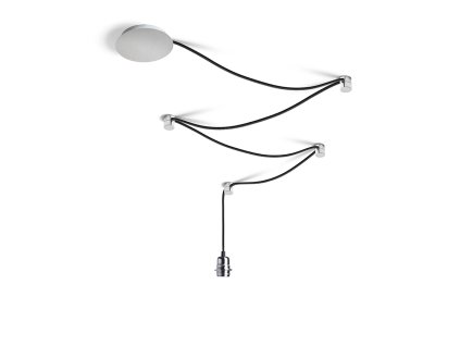 RENDL SPIDER I závěsná sada černá chrom 230V LED E27 15W (Barva / Materiál chrom)