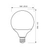 VIVALUX-LED žárovka E27-18W-1500LM-3000K-ORBI LED-G120