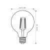 VIVALUX-LED žárovka E27-Filament-GGF95-8W-3000K