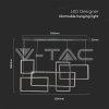 V-TAC - LED designové svítidlo závěsné 45W 3000K Černé tělo VT-7923-B