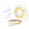 Solight LED COB pásek, sada s adaptérem, vypínač, 5m, 8W/m, 800lm/m, teplá bílá (Stupeň krytí (IP) IP20, Barevná teplota (К) 3000 K)