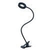 Solight LED stmívatelná stolní lampička s klipem, 300lm, nastavitelná teplota světla, USB (Barevná teplota (К) 3000-6000 K, Barva krytu Černá)