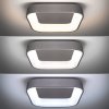 Solight LED stropní světlo čtvercové Treviso, 48W, 2880lm, stmívatelné, dálkové ovládání, šedá (Stupeň krytí (IP) IP20, Barva krytu Šedá, Barevná teplota (К) 3000-6000 K)