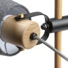 RENDL CHOUPETTE nástěnná posuvná černošedá textil/dřevo 230V LED E27 11W (Barva / Materiál textil, dřevo)