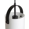 RENDL JULIETTA 16 závěsná opálové sklo/černá 230V LED E27 15W (Barva / Materiál opálové sklo, černá)