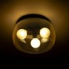 RENDL AMANDA stropní matná černá čiré sklo 230V LED E27 3x15W (Barva / Materiál čiré sklo, Barva Černá)