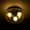 RENDL AMANDA stropní matná černá čiré sklo 230V LED E27 3x15W (Barva / Materiál čiré sklo, Barva Černá)