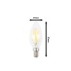 LED žárovka E14 DIMF4W FILAMENT C35 (Varianta LED žárovka E14 DIMF4W FILAMENT C35)