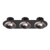 RENDL SHARM R III zápustná černá/černá měď 230V LED 3x10W 24° 3000K (Barva / Materiál měď)