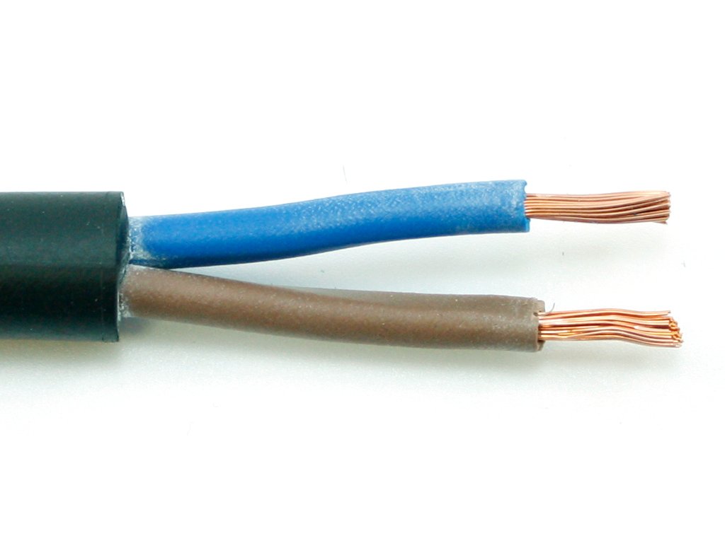 Kabel H05VV-F 2x1 černý (CYSY 2Dx1)