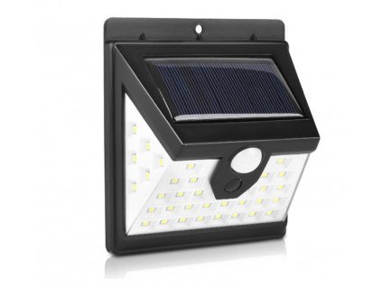 LED solární svítidlo 28+12 se senzorem pohybu a soumraku - studená bílá