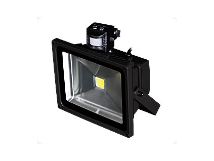 MAXLED Reflektor MF 30W/2970 lm s PIR studený bílý, AC 230V MAXLED Reflektor MF 30W/2970 lm s PIR studený bílý, AC 230V
