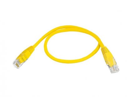 UTP Patch Kabel Lexton RJ45 CAT5E 0,5m 8P8C 1:1 Žlutý