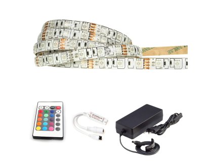 LED pásek - RGB 5050 - 2,5m - 60LED/m - IP65 - komplet