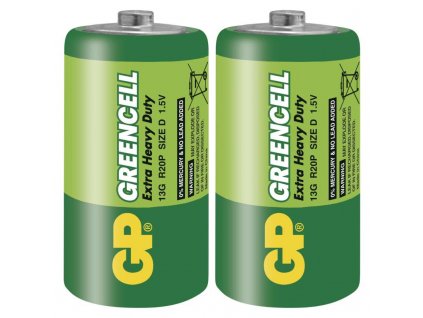 GP Baterie velký mono GREENCELL R20 D 1,5V