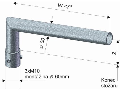 KOOPERATIVA Výložník SK 1- 500 žárový zinek sadový