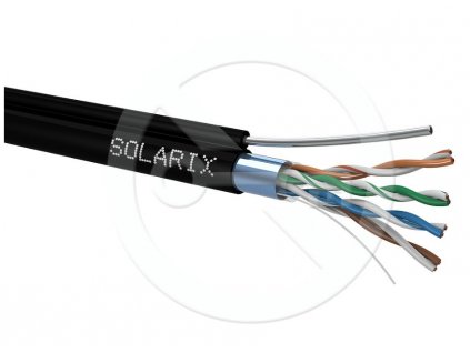 Instalační kabel Solarix CAT5E FTP PE Fca samonosný 305m/cívka SXKD-5E-FTP-PE-SAM