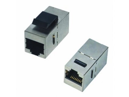 DATACOM Spojka panel STP 2 x RJ45 (8p8c) Cat5e,přímá,plast