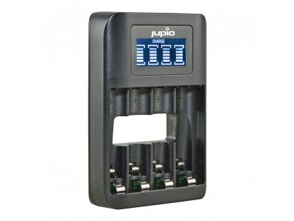 Nabíječka Jupio USB 4-slots Battery Fast Charger LCD pro 1 až 4ks AA/ AAA baterií