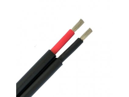 Kabel MHPower PV1-F pro soláry, měděný 2x 4mm2 - černý, dvojitý, cena za 1m