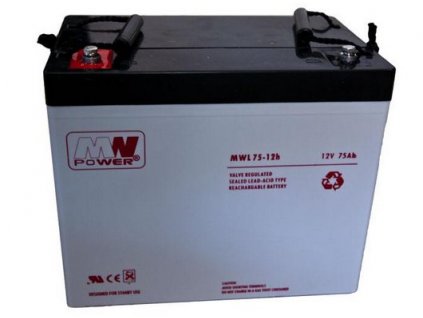 Baterie olověná 12V / 75Ah MPL 75-12 AGM gelový akumulátor, M6