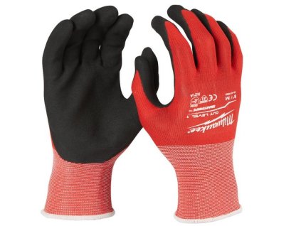 Pracovní rukavice Milwaukee M/8 odolné proti proříznutí, stupeň ochrany 1