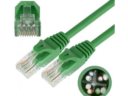 UTP Patch Kabel Neku 2x RJ45 CAT6 0,5m, zelený