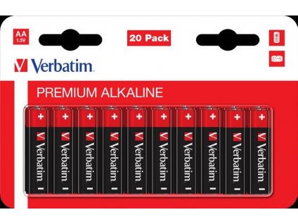 VERBATIM Alkalická Baterie AA 20 Pack / LR6