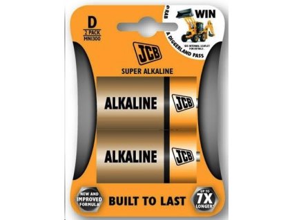 JCB SUPER alkalická baterie LR20, blistr 2 ks