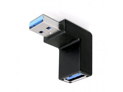 Redukce USB 3.0. A/M - USB 3.0 A/F pod úhlem 90