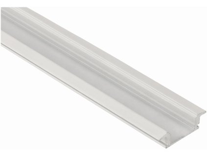 Zapuštěný SLIM profil BRG-23 pro LED pásky, bílý, 2m + černé stínidlo + madlo + koncovky