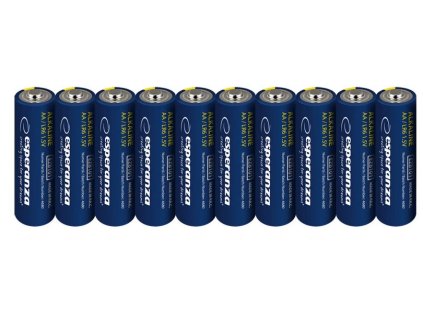 Baterie Esperanza EZB114 AA LR6 alkalické, 1,5V, balení 10ks