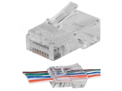 Konektor NEKU UTP CAT5 RJ45 8P8C, nestíněný, průchozí