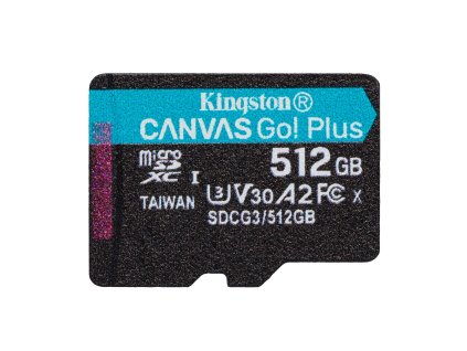 Kingston Canvas Go Plus A2/micro SDXC/512GB/170MBps/UHS-I U3 / Class 10