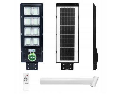 Pouliční LED solární lampa Lantern ID298 360W + držák a dálkové ovládání
