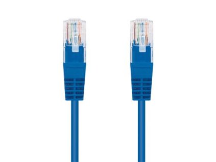 Kabel C-TECH patchcord Cat5e, UTP, modrý, 0,5m