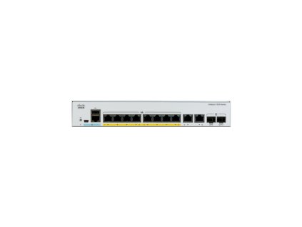 Catalyst C1000-8T-2G-L, 8x 10/100/1000 Ethernet ports, 2x 1G SFP and RJ-45 combo uplinks