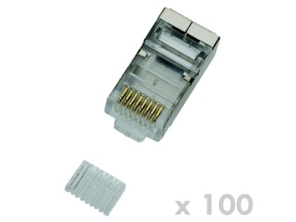 DATACOM Konektor RJ45 STP 8p8c Cat6 drát 100ks