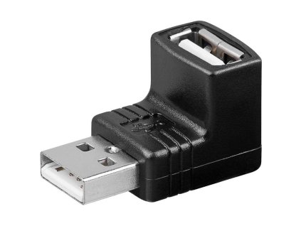Redukce USB A-A, Male/Female 90°