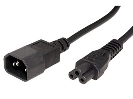 Kabel EC320 C14 - C5 (trojlístek) 1,8m, černý