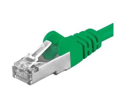 Premiumcord Patch kabel CAT6a S-FTP, RJ45-RJ45, AWG 26/7 0,5m, zelená