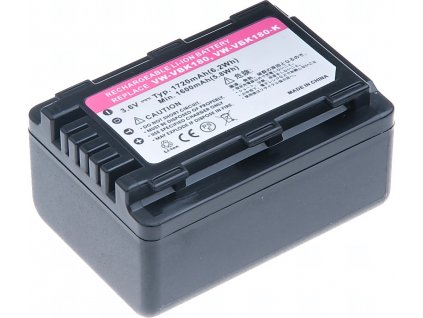 Baterie T6 power Panasonic VW-VBK180, VW-VBL090, 1720mAh, 6,2Wh, černá