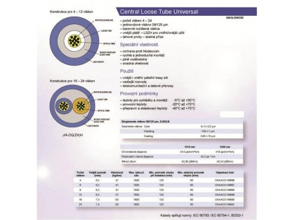 8vl. 09/125 FO gelový kabel LSOH,CLT