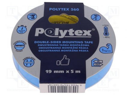 ANTICOR Páska POLYTEX 19x1,5mm lepící oboustranná 5m