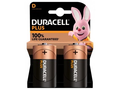 DURACELL Baterie velký mono ALKALINE LR20 PLUS 1,5V